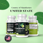 Moringa Powder Organic Capsules 800mg - Moringa Oleifera Nutritional Supplement - Joint Support Supplement for Energy, Metabolism, Wellness & Immune Support - 60 Veggie Caps - Made in USA