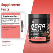 Amino Acid Energy Powder with BCAA, Best Intra & Post Workout Recovery Drink, Muscle Recovery & Endurance Powder with BCAA Supports Muscle Growth, Fruit Punch Flavor, 292g - Made in USA